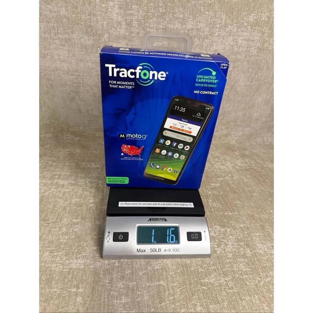 NWT Tracfone Motorola Moto G7 Optimo Maxx Prepaid Black Android Smartphone